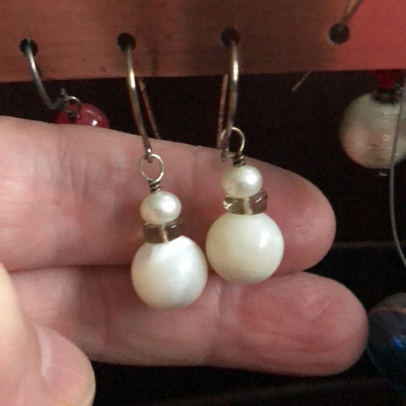 MOP FWP & Smokey Quartz earrings - Picture 2 of 2